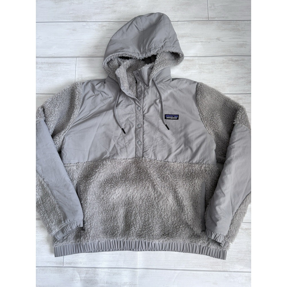 Patagonia Shelled Retro-X Pullover Fleece Hoodie Gray L